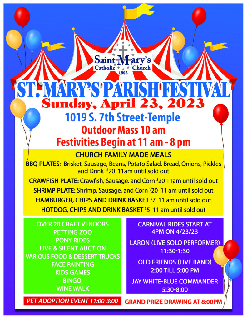 2023 Parish Festival Flyer